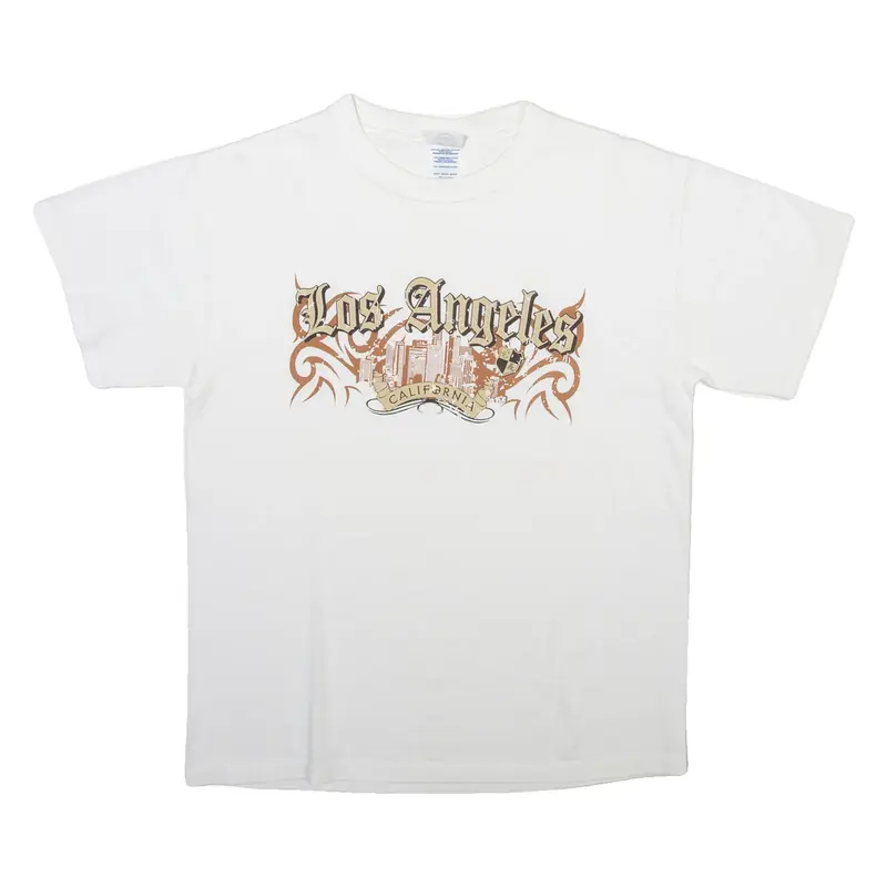DELTA Los Angeles Mens T-Shirt White M
