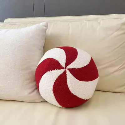 Plush Cute Warm Candy Ball Pillow, Spring/summer/christmas Decoration Cushion Pillow, Holiday Home Decoration Cushion Pillow,...