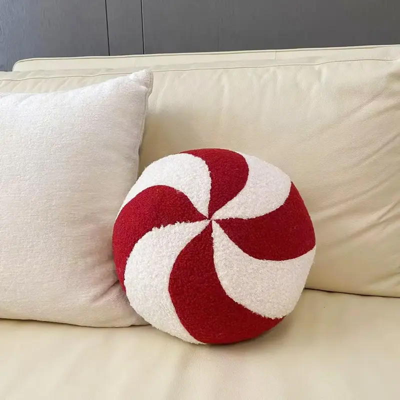 Plush Cute Warm Candy Ball Pillow, Spring/summer/christmas Decoration Cushion Pillow, Holiday Home Decoration Cushion Pillow,...