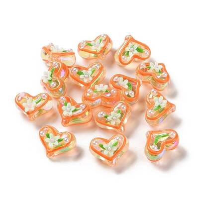 Valentine's Day Transparent Acrylic Beads