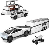 Cybertruck Model: 1/32Diecast Metal Toy Trucks with Lights and Sounds, Mini Vehicles Toys for Boys, Ages 3 and Up，Boy's bir...
