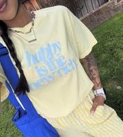 PUFF 'Happy is the New Rich' Neon T-Shirt, 3D PUFF Comfort Colors T-Shirt