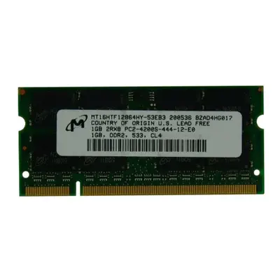 Micron MT16HTF12864HY-53EB3 | 1GB DDR2-533MHz PC2-4200 Non-ECC Unbuffered SODIMM CL4 2Rx8 1.8V 200-Pin Memory Module