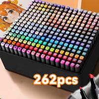 262/168/120/36/24 Color Pens, Dual Tip Art Markers with Kickstand Case, Alcohol Markers for Coloring, Painting, Sketching and...
