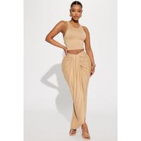 Lanie Maxi Skirt Set - Nude