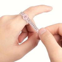 Adjustable Silicone Ring Sizer Tape, 1 Count Accurate & Reusable Finger Measuring Tool, Portable Hand Measuring Tools for P...