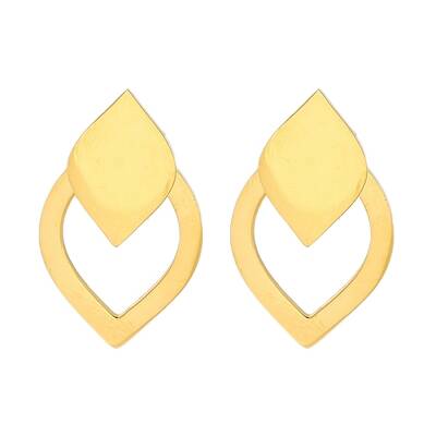 Ion Plating(IP) 304 Stainless Steel Teardrop Stud Earrings