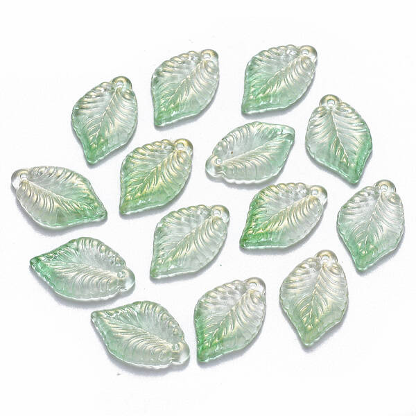 Two Tone Transparent Spray Painted Glass Pendants