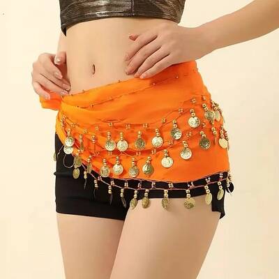 72 Coin Sequins Gauze Belly Dance Waist Belt