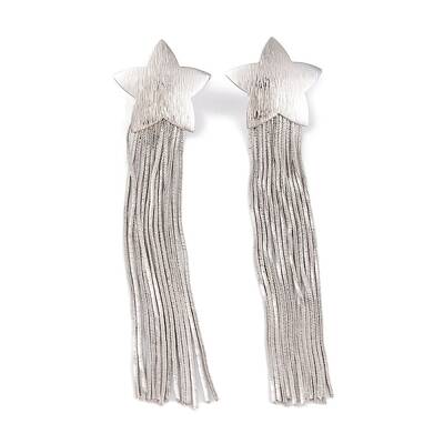 Rack Plating Star Brass Earrings
