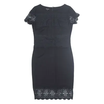 ESCADA Lace Pencil Dress Black Short Sleeve Midi Womens UK 12