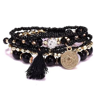 Glass Seed Beads Stretch Bracelet