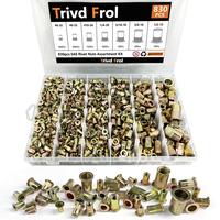 Rivet Nut Tool Kit, 830pcs SAE/Metric Rivet Nut Assortment Kit M3, M4, M5, M6, M8, M10, M12, (Metric - 830pcs) #6-32、#8-32...