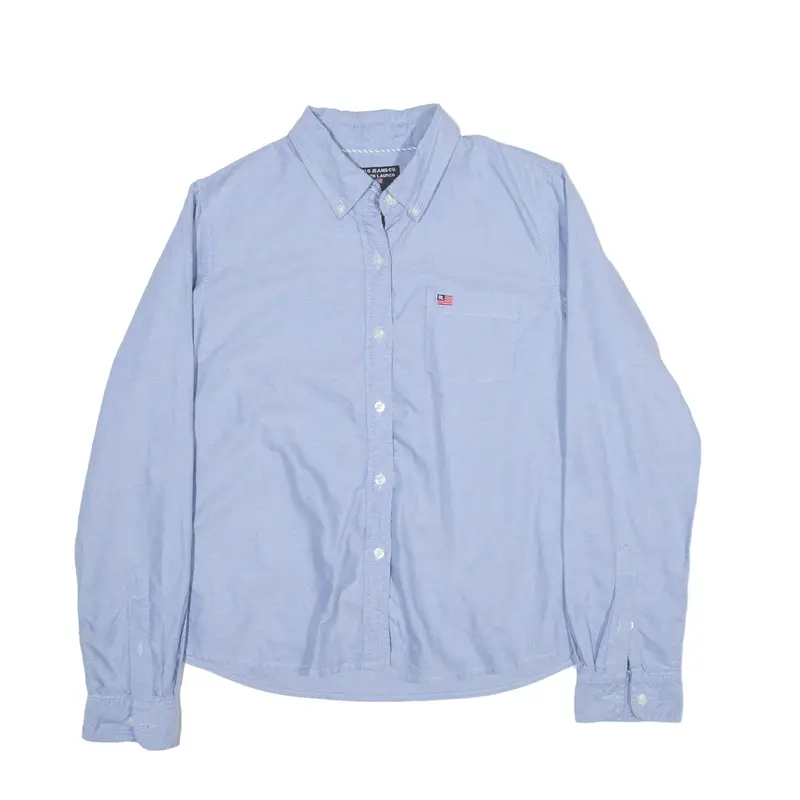 POLO RALPH LAUREN Plain Shirt Blue Long Sleeve Boys M