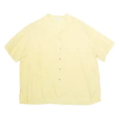 GIRA PUCCINO Womens Shirt Yellow Collared Silk XL