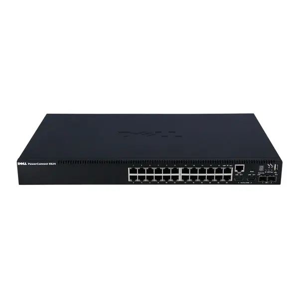 PCT5524 Dell PowerConnect 5524 24 x Ports 10/100/1000Base-T + 2 x SFP+ Ports Layer 3 Managed 1U Rack-mountable Gigabit Ethern...