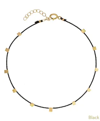 Hilo Bracelet | Metal Color: Gold | Color: Black | Length: Adjustable 7 - 8 inches