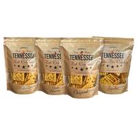 Sherman Tennessee Hot Cracker Variety Pack - 4 Pack of Crispy Snack Crackers with Original, Fiesta, Garlic Parmesan, and Whit...