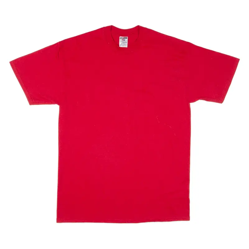 JERZEES Mens T-Shirt Red Crew Neck L