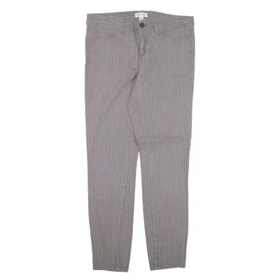 CALVIN KLEIN Striped Trousers Grey Slim Skinny Womens W30 L28