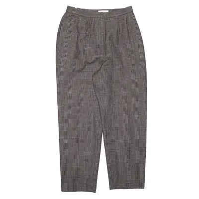 LANTANA Check Grey Regular Mom Trousers Womens W26 L25