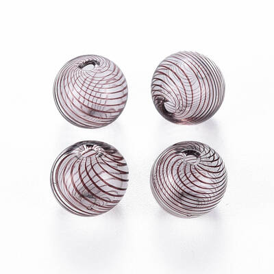 Transparent Handmade Blown Glass Globe Beads
