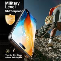 SEEWEI 2-Pack Privacy Screen Protector for iPhone series, 9H+ Tempered Glass, Auto-Dust Removal, Military Grade Protection, B...