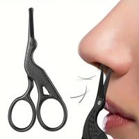 Stainless Steel Round Head Nose Hair Scissors, 1 Count Eagle Shaped Personal Trimming Tool, Suitable for Eyebrow & Nose Hair ...