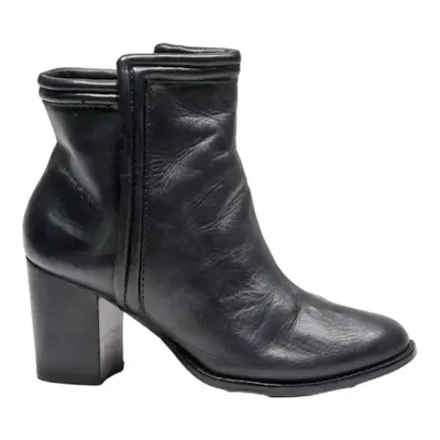 ANDRE Ankle Boots Black Leather Womens UK 4