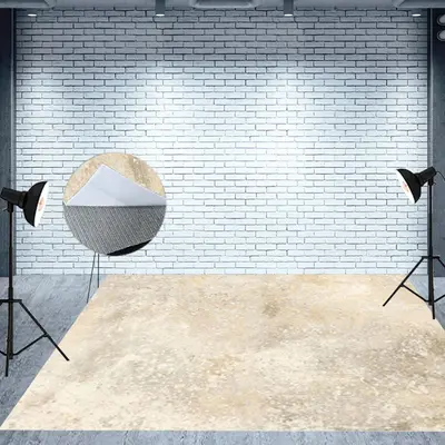 Aperturee Light Gold White Abstract Txture Fabric Floor Mat | Fabric Floor Mat Photography | Photography Floor Backdrop | Flo...