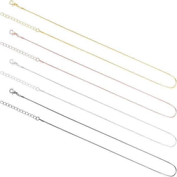 Brass Square Snake Chain Necklace Making