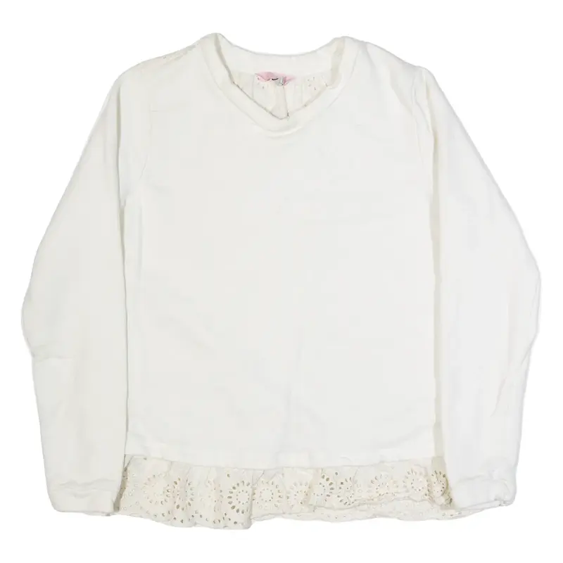 JOULES Womens Top White Long Sleeve UK 10