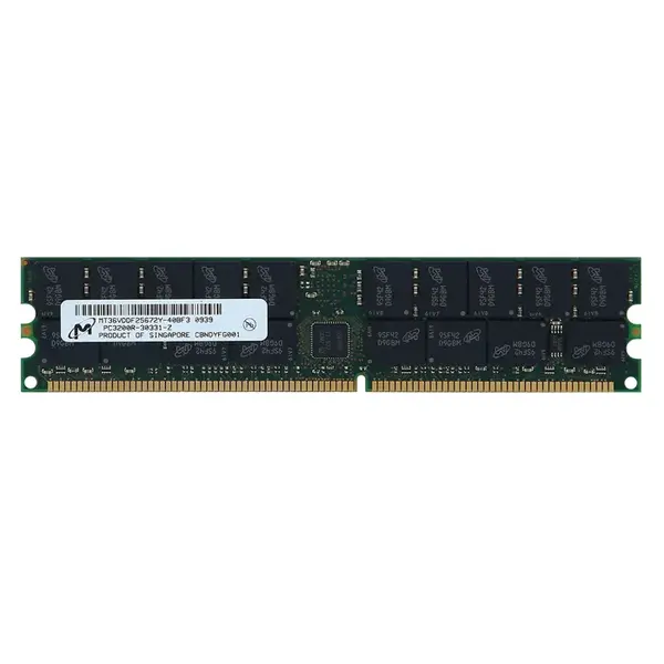 Micron MT36VDDF25672Y-40B | 2GB DDR-400MHz PC3200 ECC Registered RDIMM CL3 2Rx4 2.5V 184-Pin Memory Module