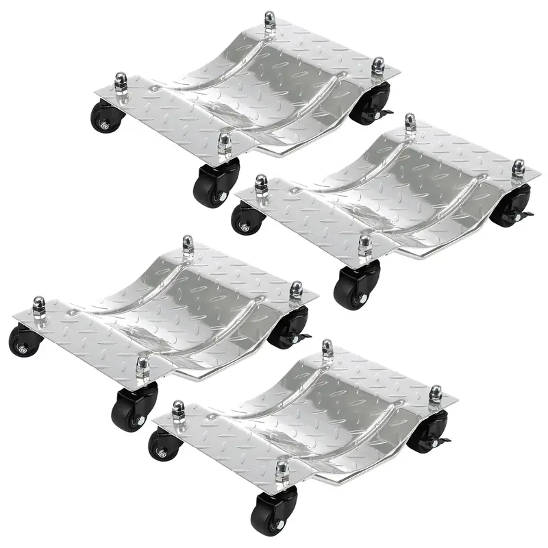 Garvee Heavy-Duty Vehicle Wheel Dolly Set of 4 – 6000 lbs Capacity – 360° Rotating Upgraded Nylon Wheels with Brakes –...