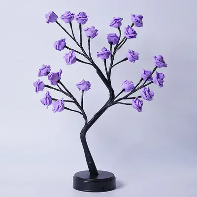 Table Lamp Flower Tree Rose Lamps Fairy Desk Night Lights USB Operated Gifts For Wedding Valentine Christmas Decoration | Lig...