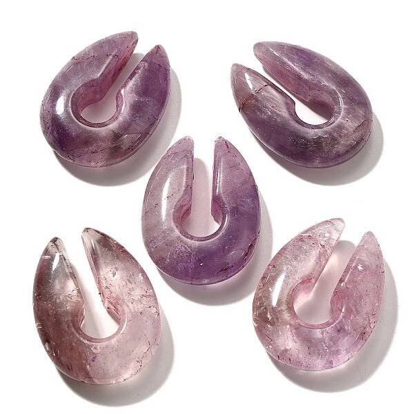 Natural Amethyst Ear Plugs Gauges