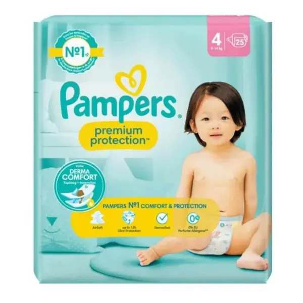 Pampers Premium Protection Size 4 (9-14kg) 25 diapers