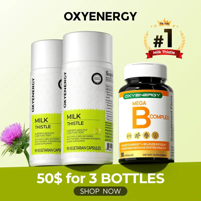 【LIVE】Oxyenergy Milk Thistle Liver Detox & Colon Cleanse, Natural Liver Health Support with Kudzu Root, Turmeric, Inosito...