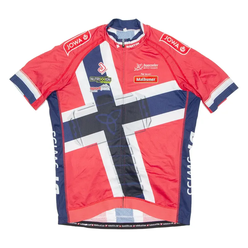 Cycling Mens Jersey Red Full Zip XL