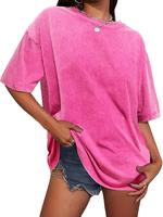Holafish Oversized Women's Heavyweight Cotton T-Shirts Half Short Sleeves Casual Loose Streetwear Tee Tops,Acid Washed Men's ...