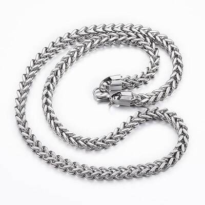 Non-Tarnish 304 Stainless Steel Wheat Chain Necklaces
