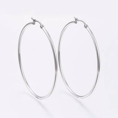 Tarnish Resistant 304 Stainless Steel Big Hoop Earrings