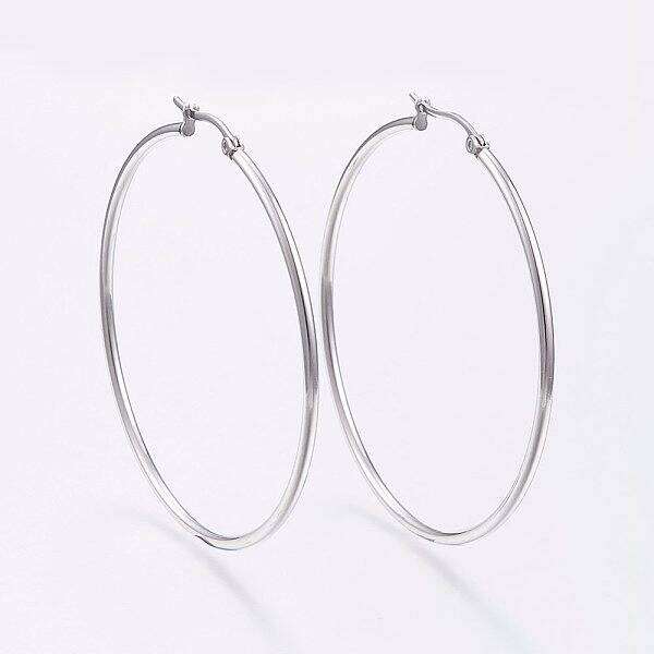 Tarnish Resistant 304 Stainless Steel Big Hoop Earrings