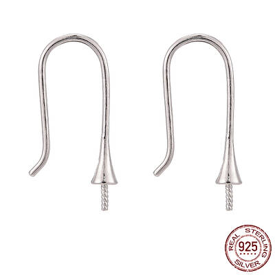 Anti-Tarnish Rhodium Plated 925 Sterling Silver Earring Hooks