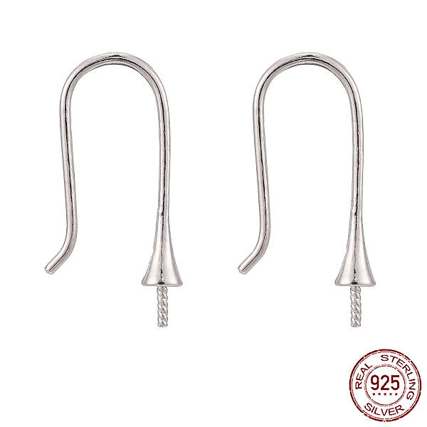 Anti-Tarnish Rhodium Plated 925 Sterling Silver Earring Hooks