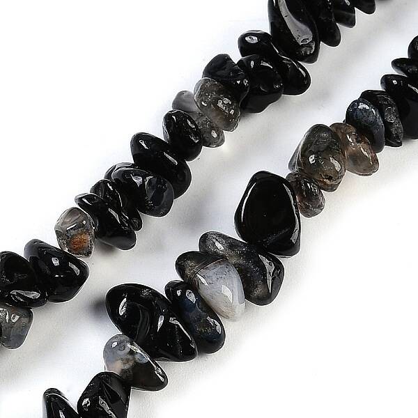 Dyed & Heated Natural Black Agate Beads Strands