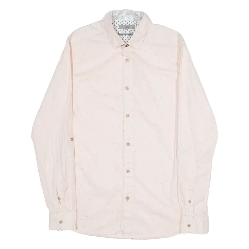 TED BAKER Mens Shirt Pink Long Sleeve S