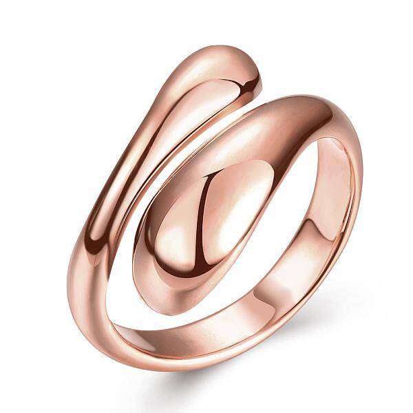 Real Rose Gold Plated Adjustable Brass Finger Rings for Women