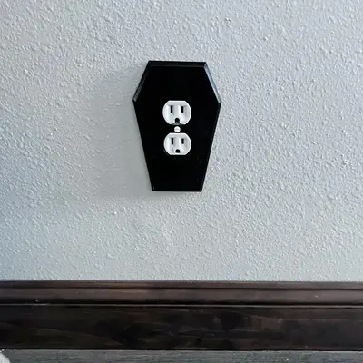 Wall Mounted Switch Cover, Solid Color Gothic Light Switch Cover, Switches Accessories For Home Living Room Bedroom Decor, Li...
