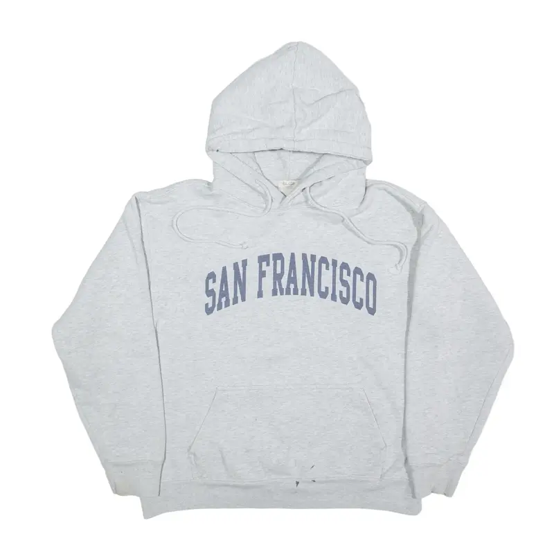 JOHN GALT San Francisco Hoodie Grey Pullover Womens L